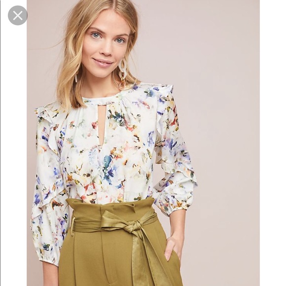 Anthropologie Tops - Anthropologie Araminta Ruffled Top, sz M